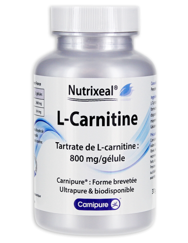 L-Carnitine qualité Carnipure® (tartrate), 800 mg / gélule végétale
