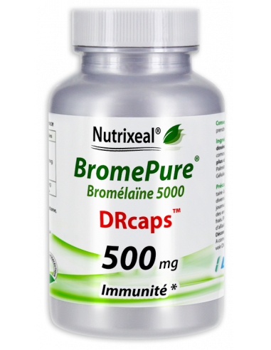 Bromélaïne 5000 GDU/g (bromelase) 500 mg DRcaps, en gélules - BromePure
