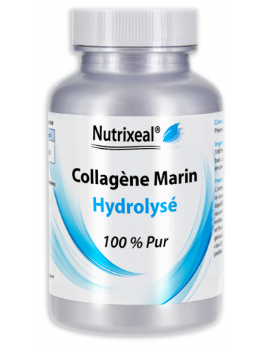 Collagène marin, hydrolysat, 100% pur, gélules végétales.