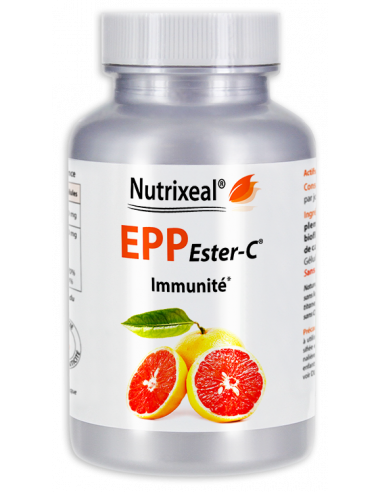 Extrait de pépins de pamplemousse hautement concentré, associé à de la vitamine C de qualité Ester-C.