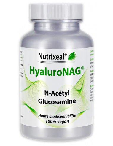 HyaluroNAG Nutrixeal en gélules : N-Acétyl Glucosamine (NAG) vegan.