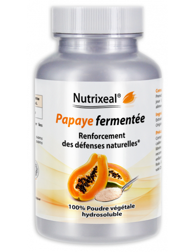 Papaye fermentée forme poudre. Défenses naturelles.