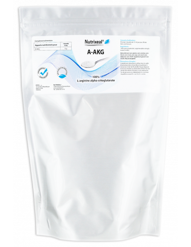 A-AKG Nutrixeal : 100% L-arginine alpha-cétoglutarate en poudre.
