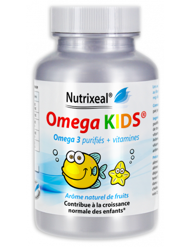 Omega KIDS Nutrixeal : concentré en DHA, capsules mâchables arôme fruits