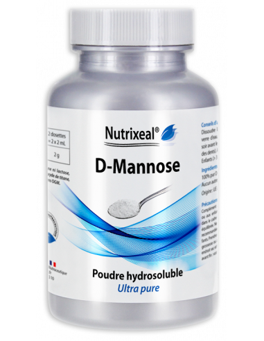 D-mannose pur Nutrixeal : en poudre hydrosoluble, vegan, gout neutre