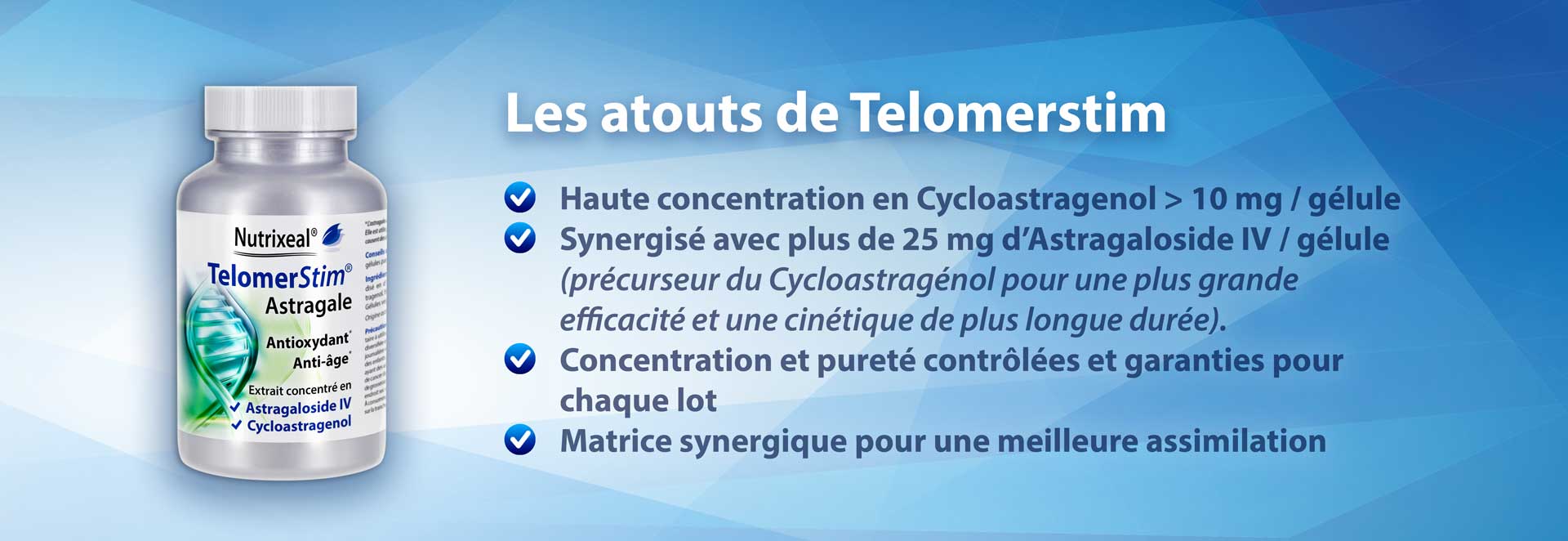 Atouts du Telomerstim (Astragale, Cycloastragenol, Astragalosides...)