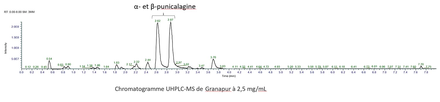 Grenade Ellagitannins Punicalagine Analyse Chromatogramme