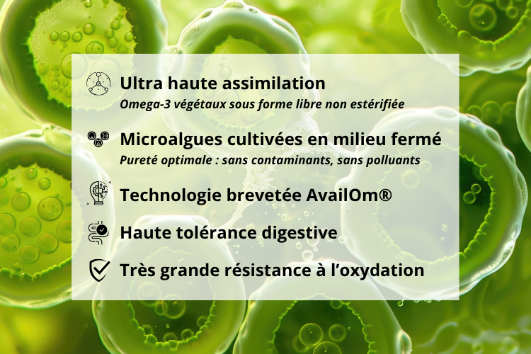 Omega-3 EPA DHA végétaux qualité AvailOm