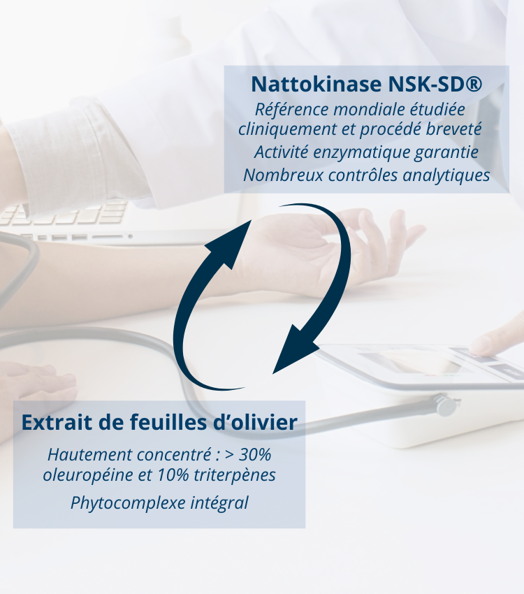 nattokinase NSK-SD® & Extrait de feuilles d’Olivier