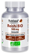 Reishi BIO concentré, standardisé à 60% de polysaccharides et 20% de bêta-glucanes.