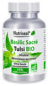 Basilic sacré BIO* 100% pur. Extrait standardisé à 10% d'acide ursolique.