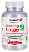 Ginseng rouge coréen BIO (Panax ginseng). Extrait standardisé à 25% de ginsénosides 